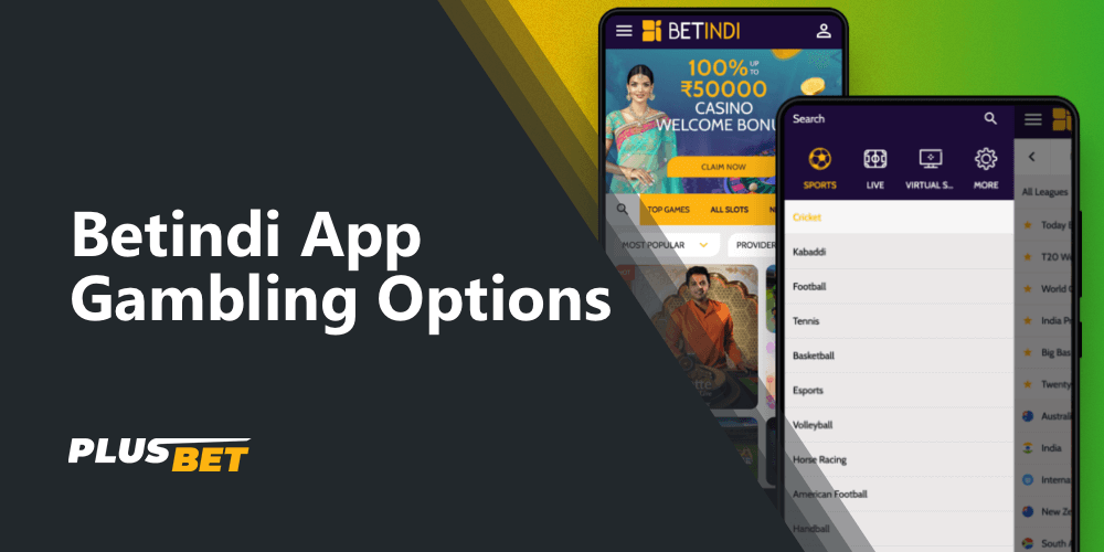 In addition to sports betting, the Betindi app offers an online casino, TV games and other gambling activities