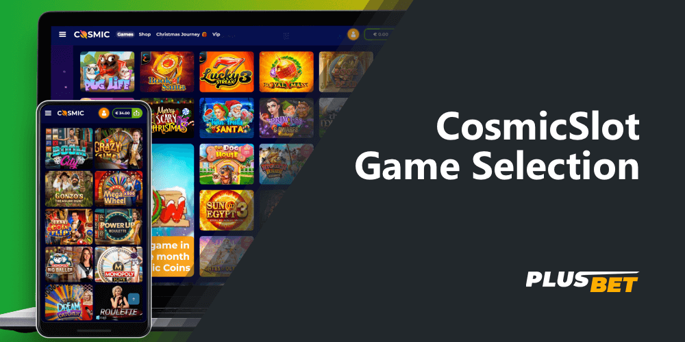 The CosmicSlot platform offers a variety of game options, including slot machines, live casinos with live dealers, and more