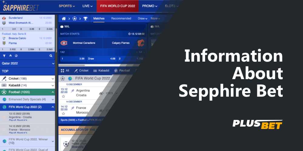 Brief information about Sapphire Bet platform for those who want to bet and play in casinos in India