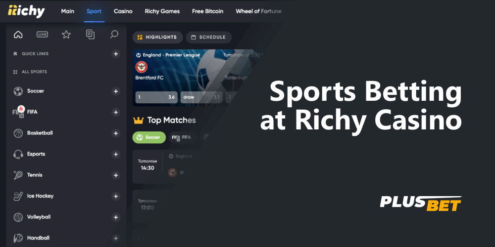 Richy Casino users from India can bet on dozens of sports, including cyber sports and hundreds of popular tournaments