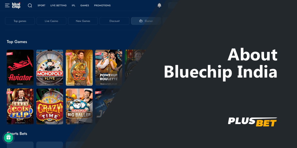 Bluechip offers its Indian users a variety of sports betting options, and also invites them to play at online casinos