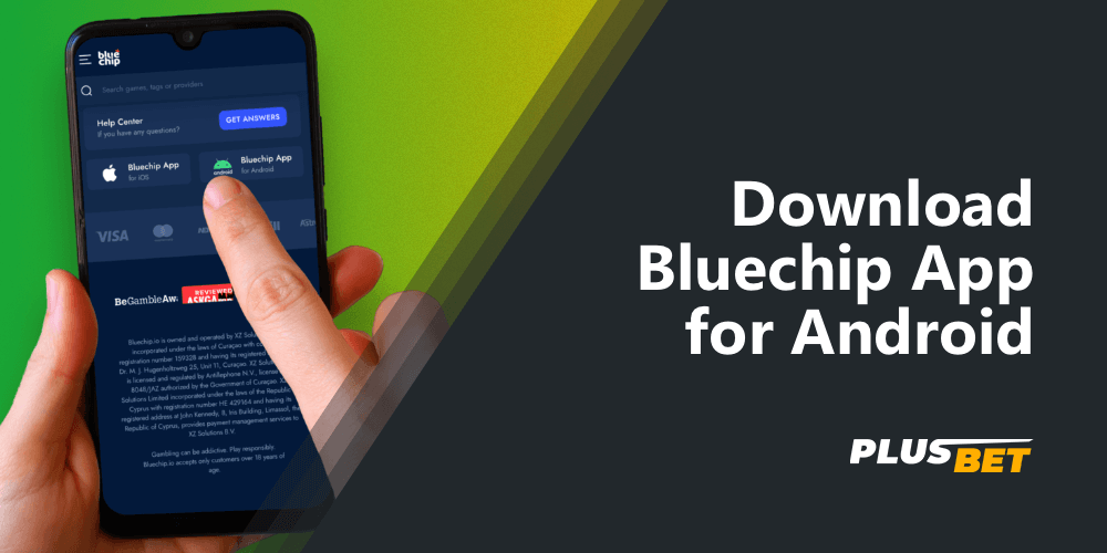 You can download the free Bluechip mobile app for Android from the bookie official website