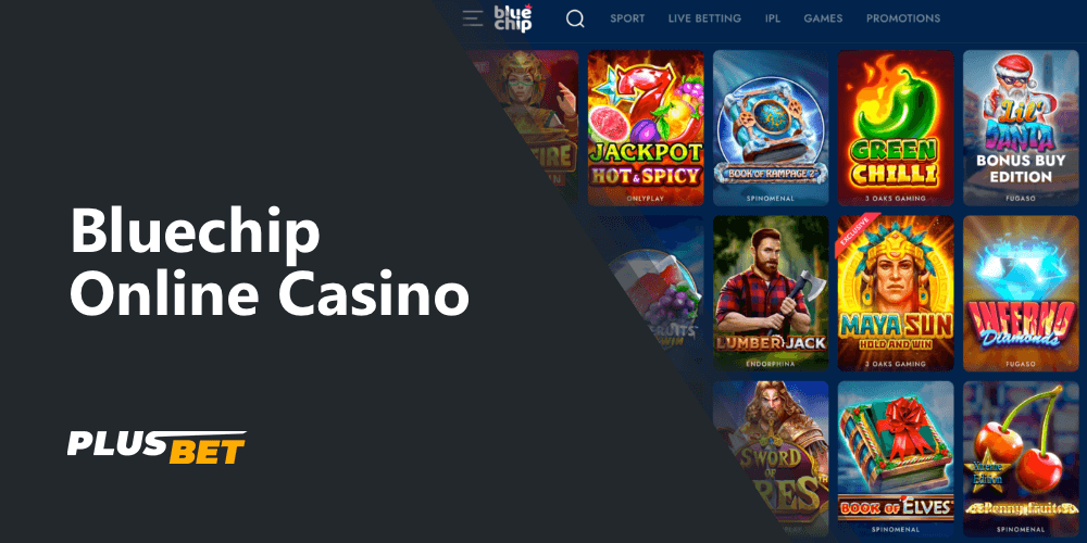 The online casino Bluechip contains many sections and hundreds of a wide variety of games, including slots and games with live dealers