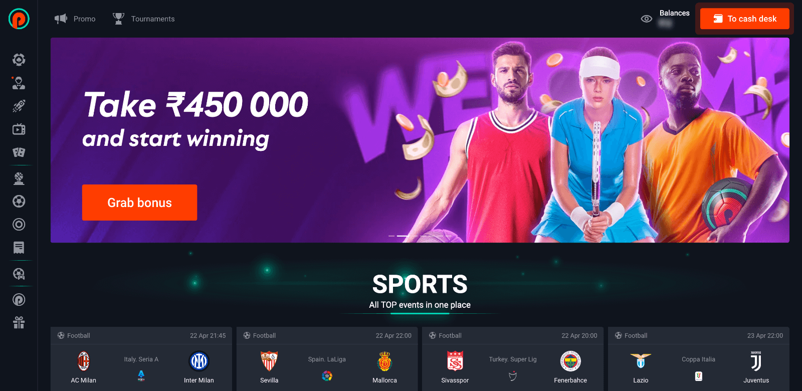 Pin Up offers its new users from India a generous welcome bonus for sports betting