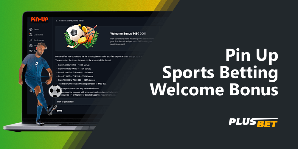 Pin Up sports betting welcome bonus for new players