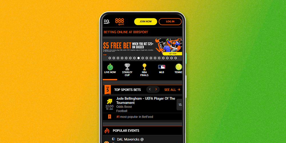 Go to the 888sport official website on your phone to download the application