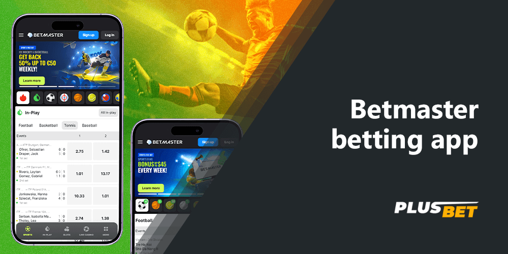 The Betmaster app will allow you to place unlimited bets on sporting events
