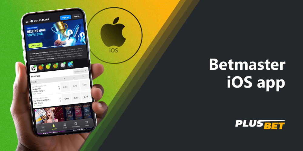 Installation of the Betmaster mobile app is also available for iOS owners