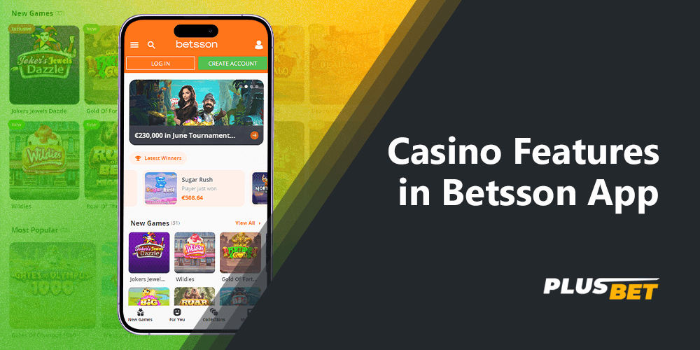 The Betsson casino app offers Indian players a wide range of gambling options