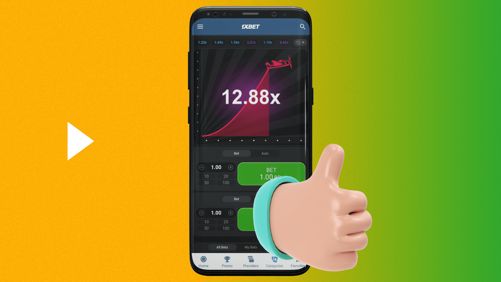 After installing the 1xBet Aviator app, the app icon will appear on your smartphone screen