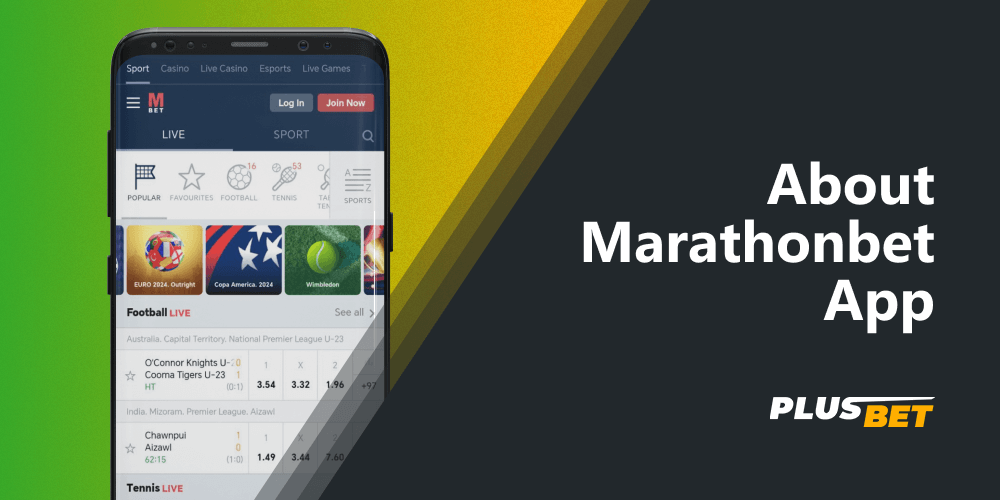 Marathonbet app has all the necessary modern services such as live streaming, detailed statistics, v-sports, bet constructor and so on