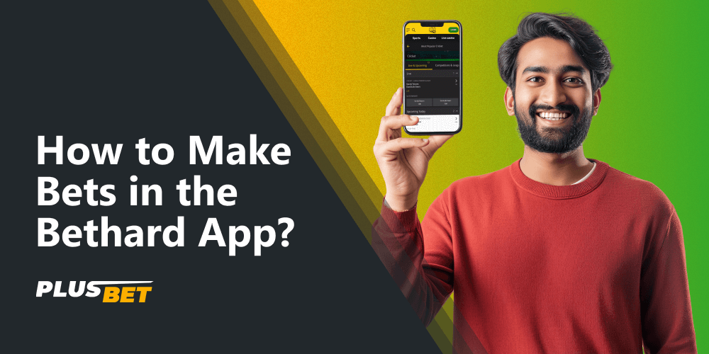 To start betting on the Bethard app Indian users must create an account, make a deposit and choose a discipline to bet on