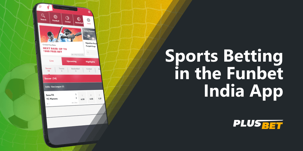 After installing the Funbet APK, players from India will be able to bet on cricket or other sporting events