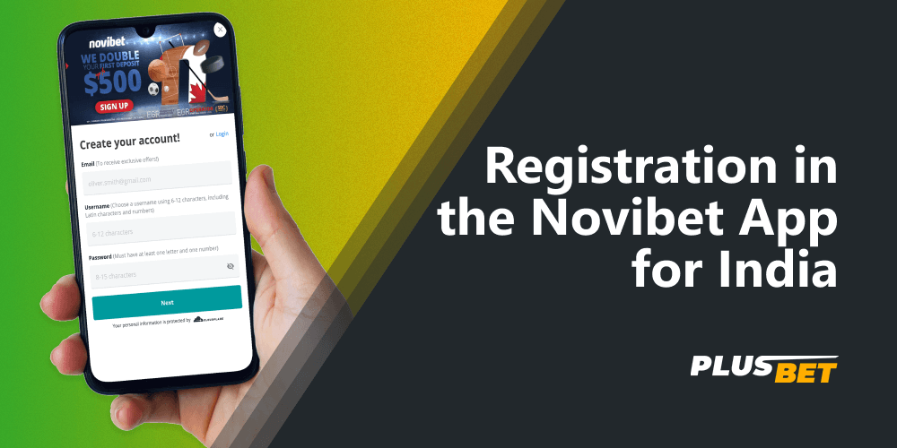 After creating an account on the Novibet app, players from India will be able to bet on sports and play at online casinos