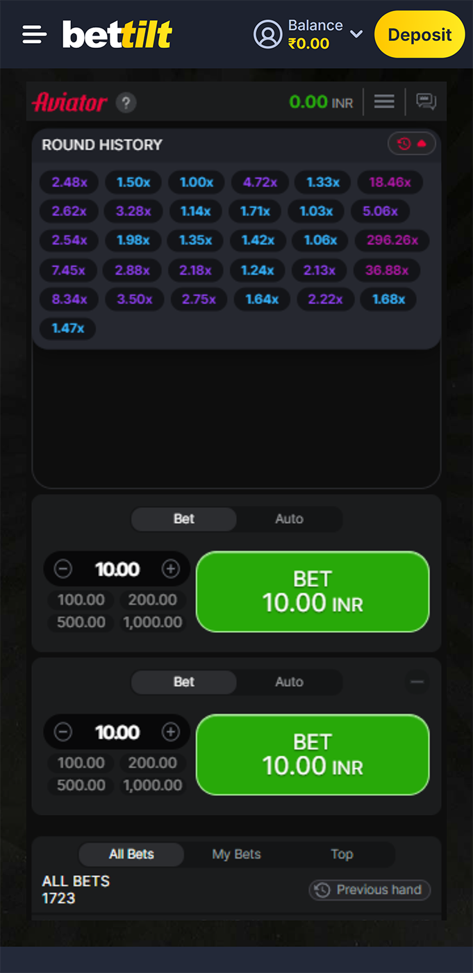 bettilt aviator betting history