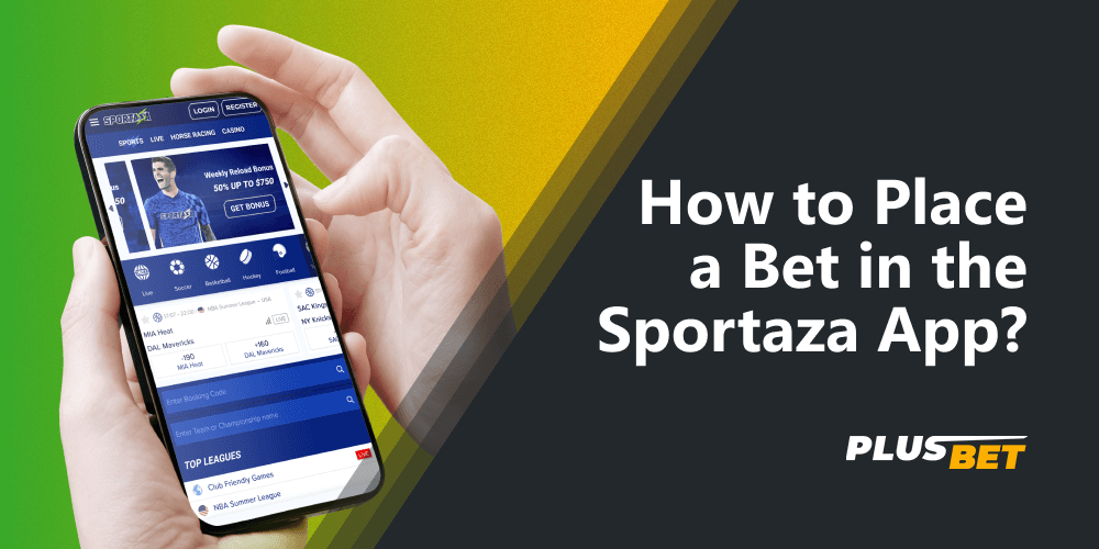 To start betting in the Sportaza app you need to create an account, make a deposit and choose a discipline for betting