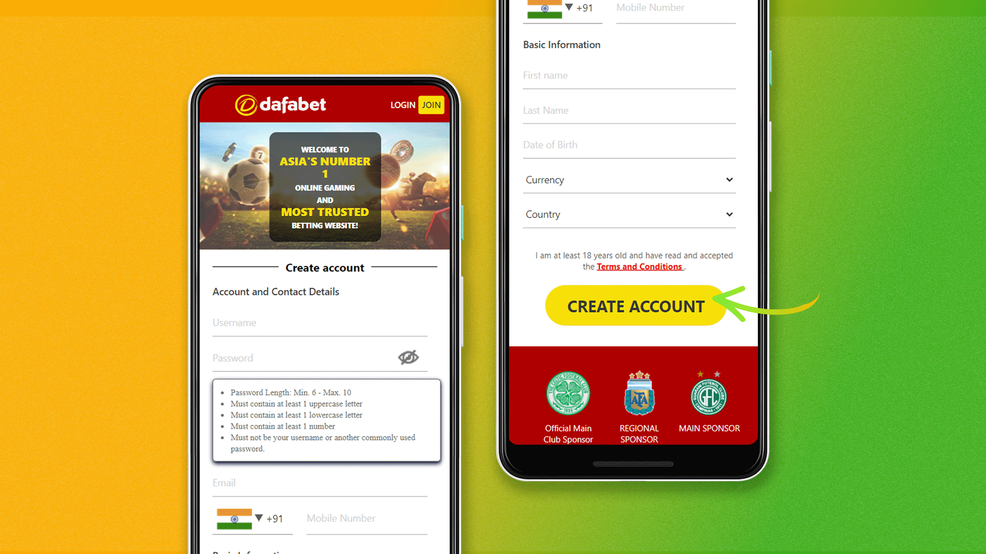 Register to be able to play Dafabet Aviator