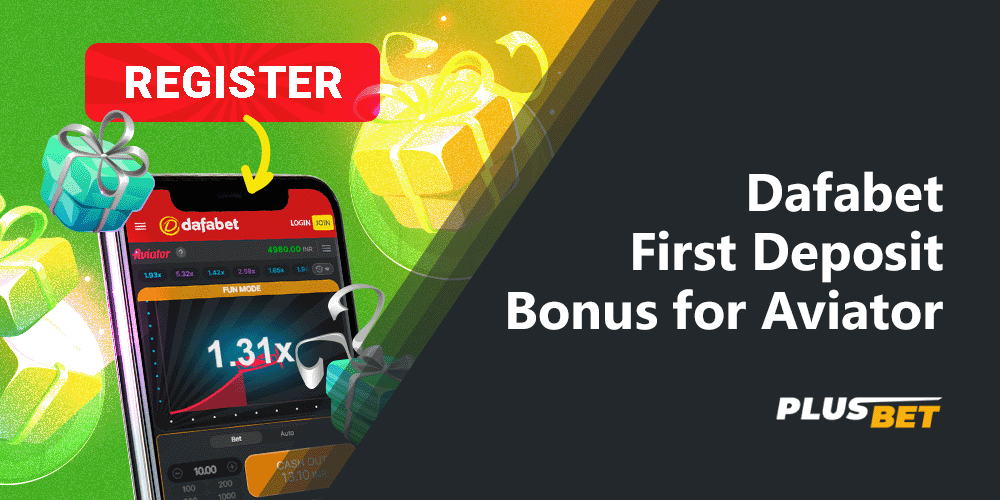 Once you sign up, you can get the bonus and spend it at Aviator Dafabet