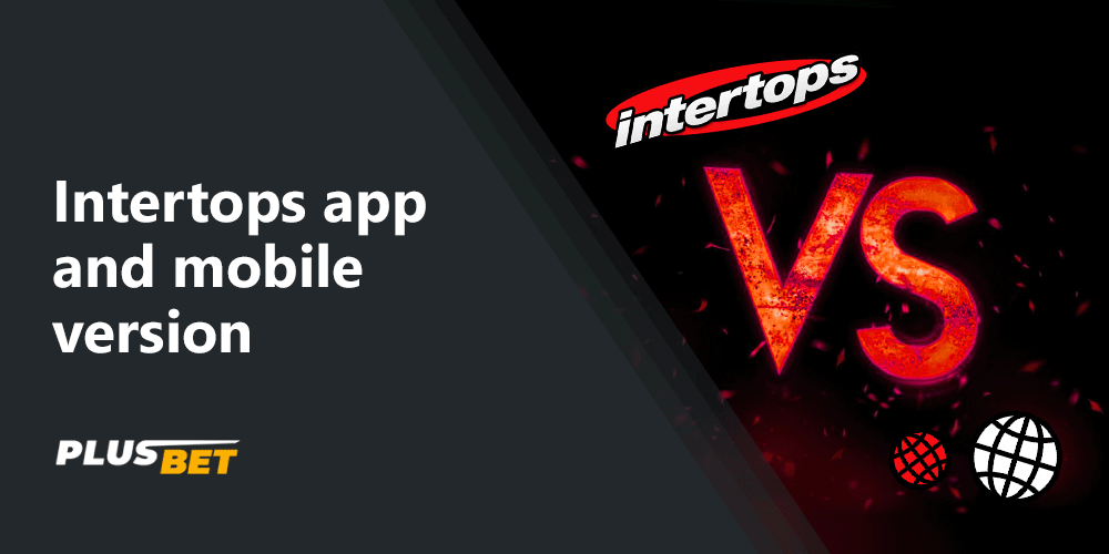 At Intertops, you can download the app to your device