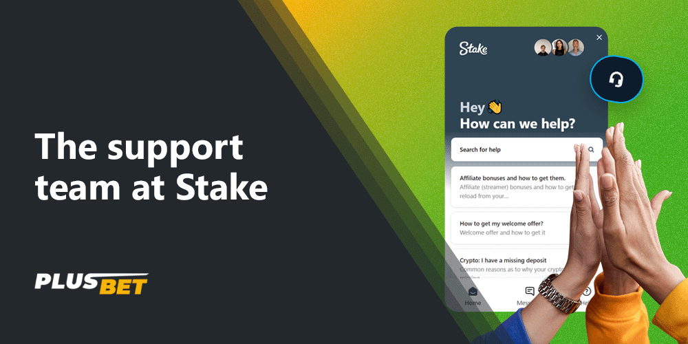 Stake customer support offers several ways to get help