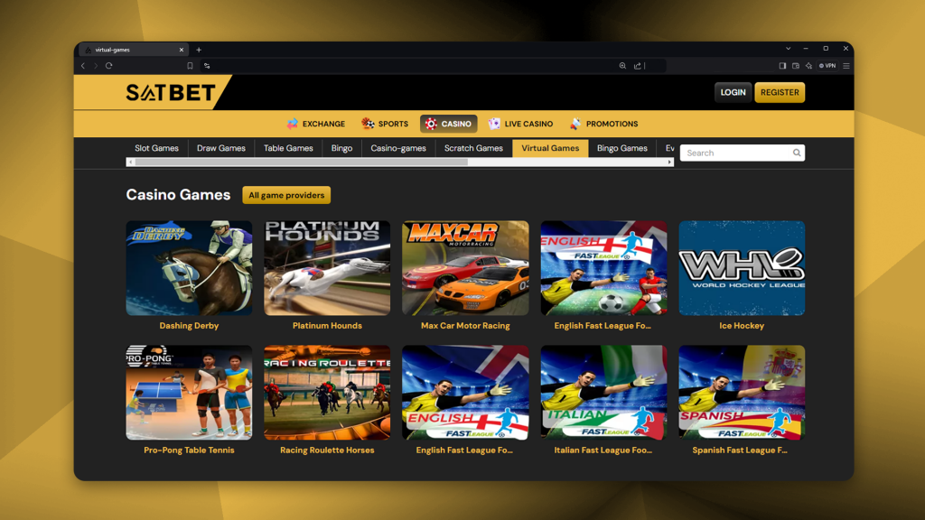 Satbet is the best bookmaker for betting on virtual sports