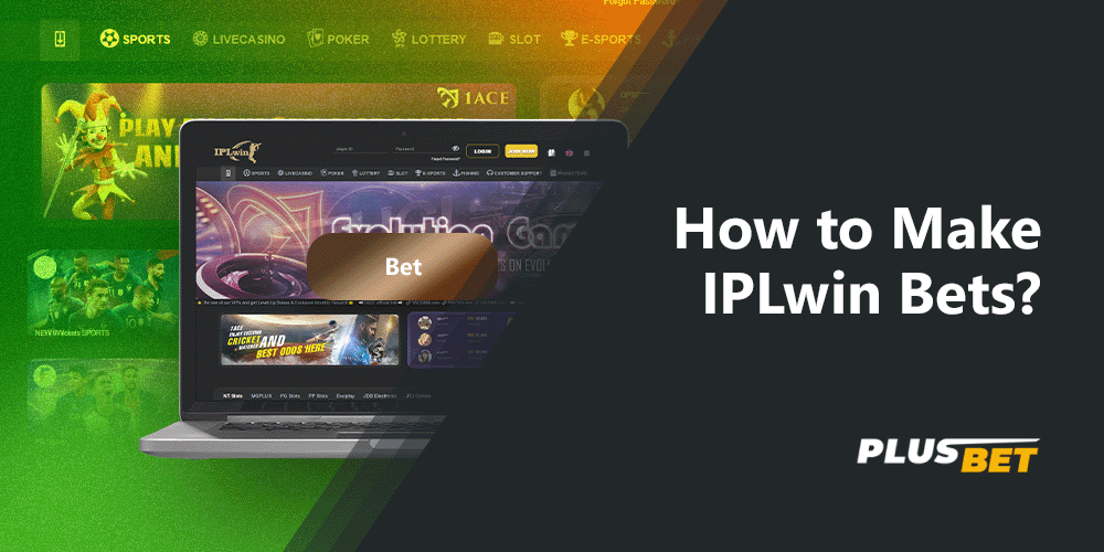 Bookmaker IPLwin allows you to make different types of bets