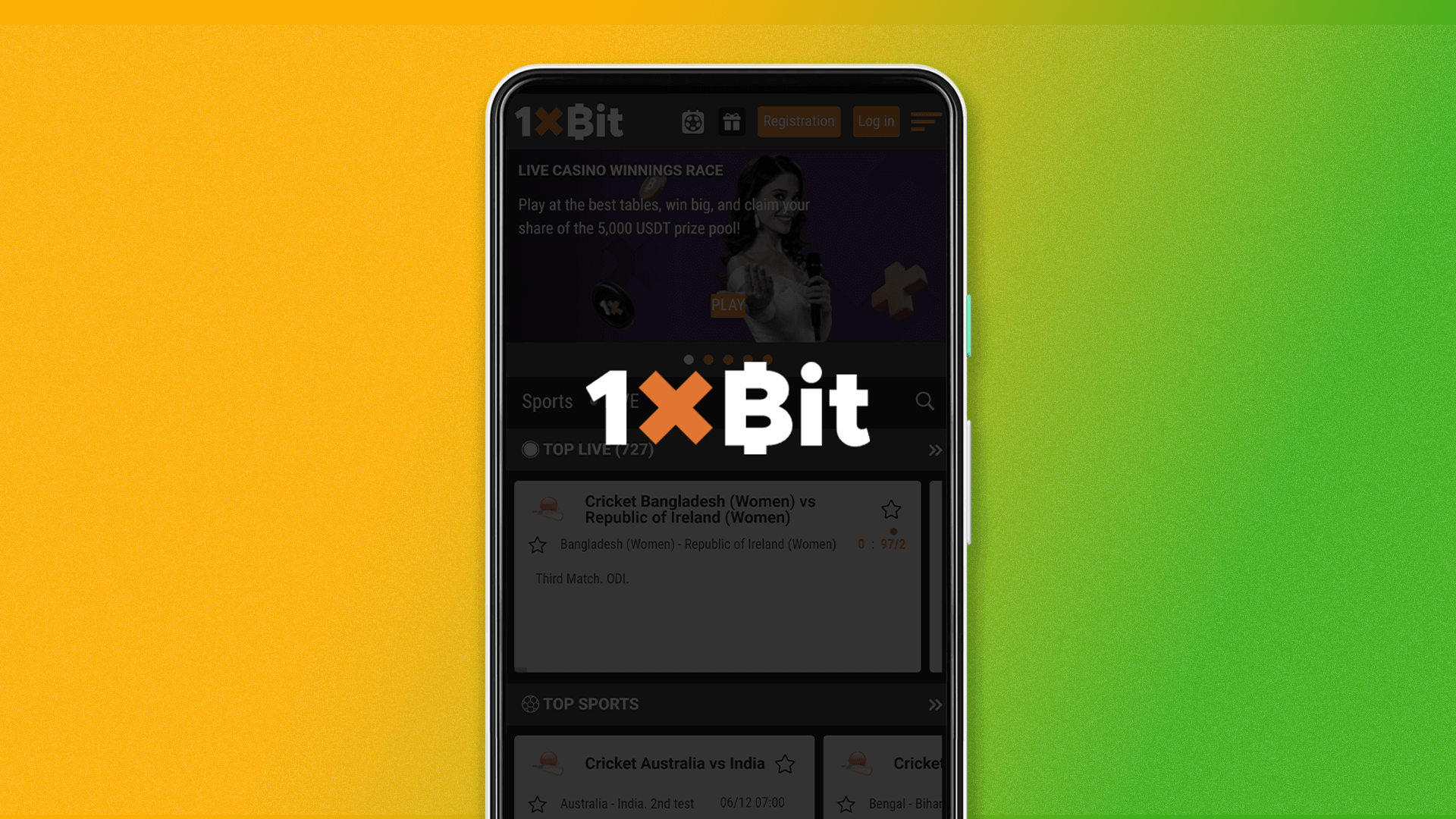 Go to the 1xbit website on your Android device to download the mobile app