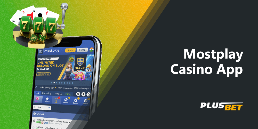 The Mostplay app offers a variety of casino gambling games