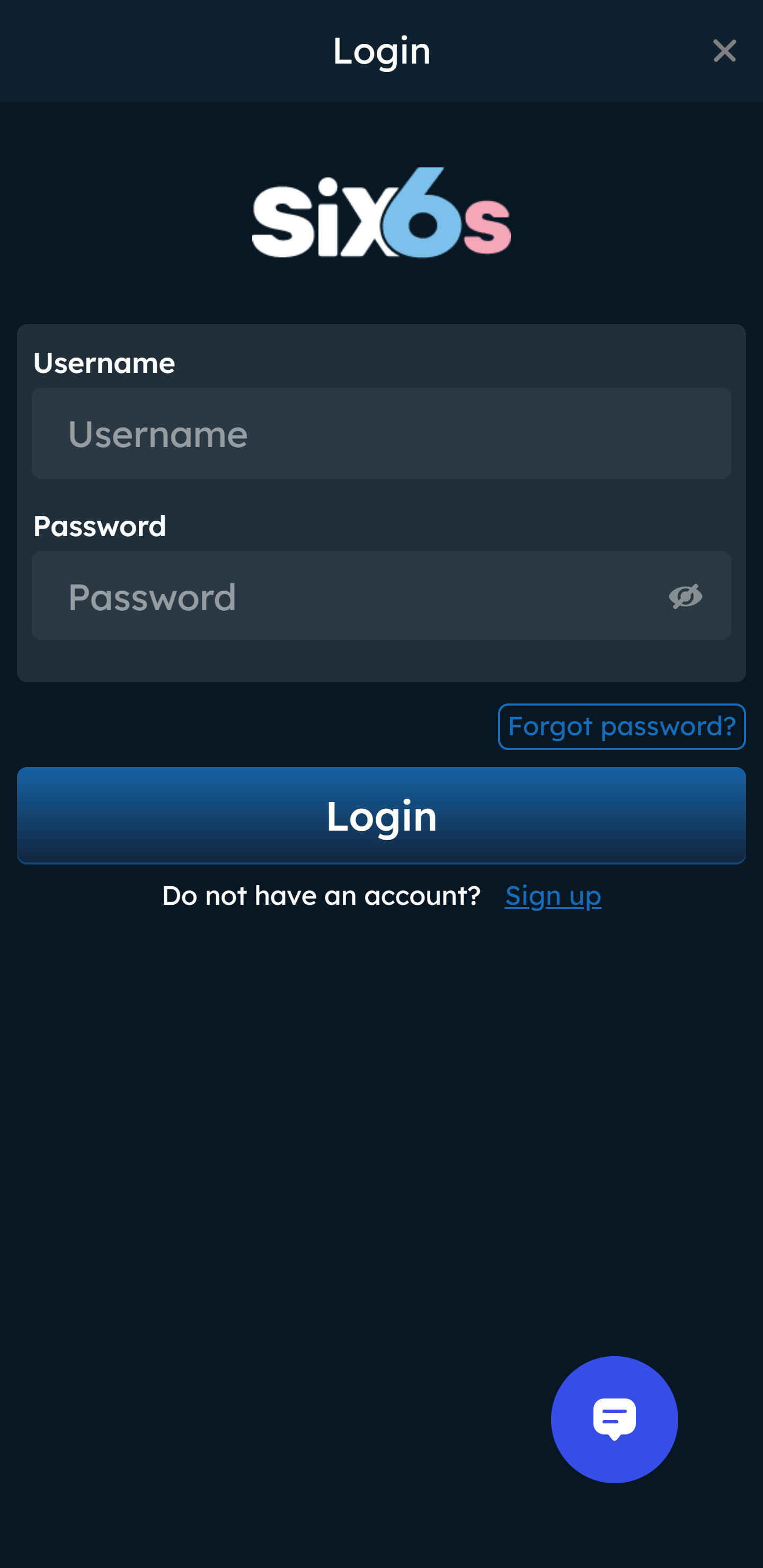 Six6s personal account login page